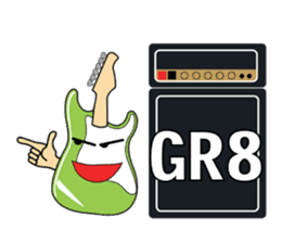 Guitar and Amp for Rock Guitarist. sticker #6892395