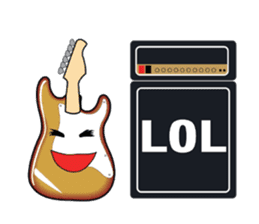 Guitar and Amp for Rock Guitarist. sticker #6892405