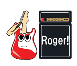 Guitar and Amp for Rock Guitarist. sticker #6892412