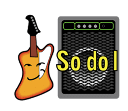Guitar and Amp for Rock Guitarist. sticker #6892413