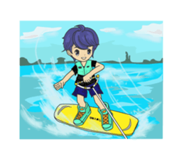 Wakeboarding Boy B sticker #6894544