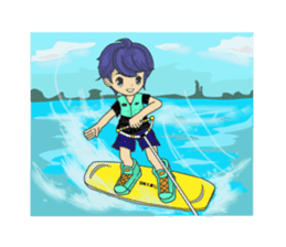 Wakeboarding Boy B sticker #6894544