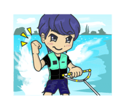 Wakeboarding Boy B sticker #6894579