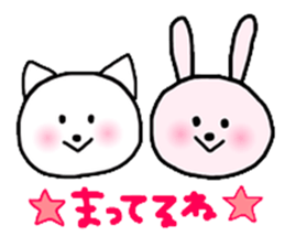 Rabbit and Cat. sticker #6894635