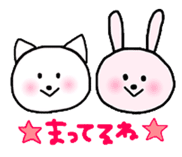 Rabbit and Cat. sticker #6894635