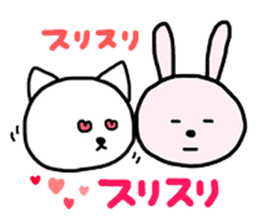 Rabbit and Cat. sticker #6894644