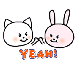 Rabbit and Cat. sticker #6894646