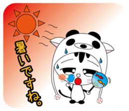 Lovely cat punch of a baseball cat panda sticker #6894956