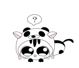 Lovely cat punch of a baseball cat panda sticker #6894966
