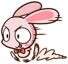 Pink rabbit Usa sticker #6895392