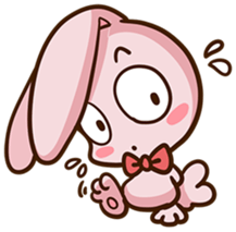 Pink rabbit Usa sticker #6895393