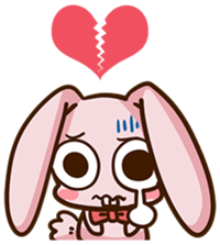 Pink rabbit Usa sticker #6895395