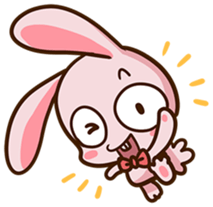 Pink rabbit Usa sticker #6895398