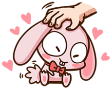 Pink rabbit Usa sticker #6895400