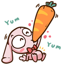 Pink rabbit Usa sticker #6895401