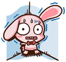 Pink rabbit Usa sticker #6895410