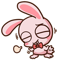 Pink rabbit Usa sticker #6895411