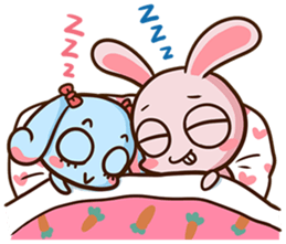 Pink rabbit Usa sticker #6895421