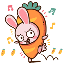 Pink rabbit Usa sticker #6895425