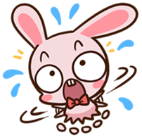 Pink rabbit Usa sticker #6895426