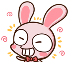 Pink rabbit Usa sticker #6895427