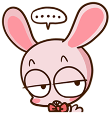 Pink rabbit Usa sticker #6895430