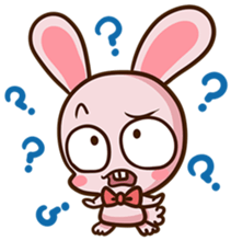 Pink rabbit Usa sticker #6895431