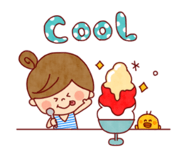 Summer Sticker-girl&animals- sticker #6895680