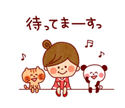 Summer Sticker-girl&animals- sticker #6895698