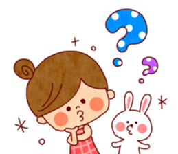 Summer Sticker-girl&animals- sticker #6895708