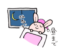 Work is the hate rabbit sticker #6896397