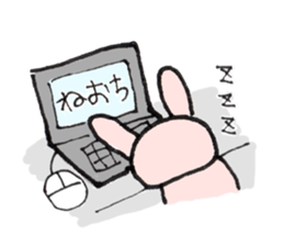 Work is the hate rabbit sticker #6896401