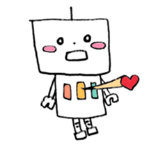 Kind robot sticker #6896748