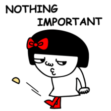 A girl with a red ribbon 2 'English' sticker #6896795