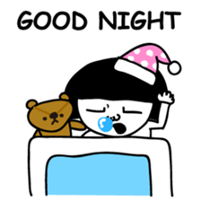 A girl with a red ribbon 2 'English' sticker #6896816