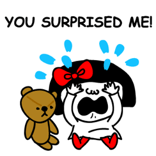 A girl with a red ribbon 2 'English' sticker #6896820