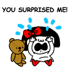 A girl with a red ribbon 2 'English' sticker #6896820