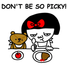 A girl with a red ribbon 2 'English' sticker #6896822