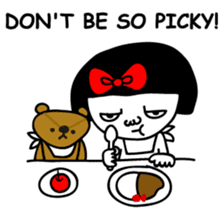 A girl with a red ribbon 2 'English' sticker #6896822