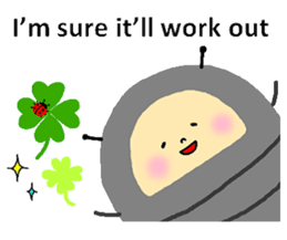 Positive pill bug(English) sticker #6897793