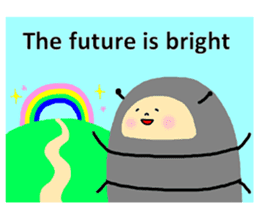 Positive pill bug(English) sticker #6897795