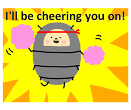 Positive pill bug(English) sticker #6897801