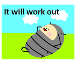 Positive pill bug(English) sticker #6897810