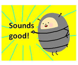 Positive pill bug(English) sticker #6897812