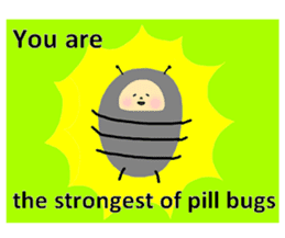Positive pill bug(English) sticker #6897824