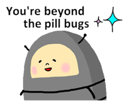 Positive pill bug(English) sticker #6897825