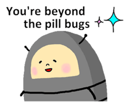 Positive pill bug(English) sticker #6897825