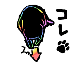 RAINBOW COLORS BLACK CAT sticker #6898370