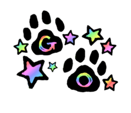 RAINBOW COLORS BLACK CAT sticker #6898376