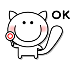 White cat Whitey. -English ver.- sticker #6898552